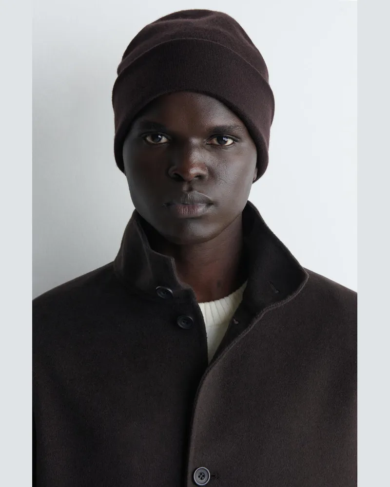 COS Beanie Aus Doubleface-Wolle Braun