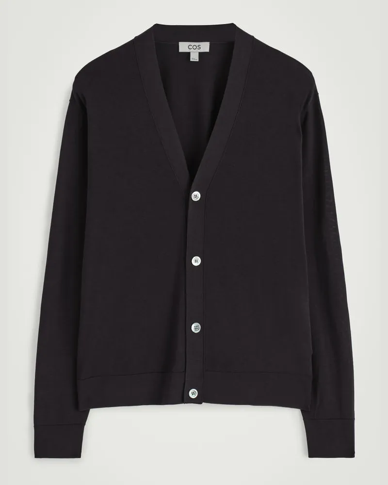 COS Strickjacke Aus Seide Mit V-Ausschnitt Braun