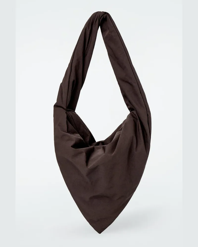 COS Kite Schultertasche Aus Nylon Braun