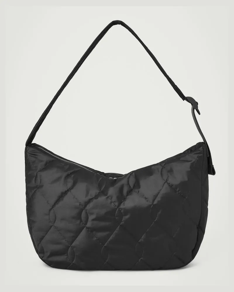 COS Gesteppte Messenger Bag Zum Umhängen - Nylon Schwarz