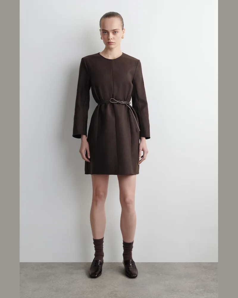 COS Glänzende Feine Wollsocken Braun