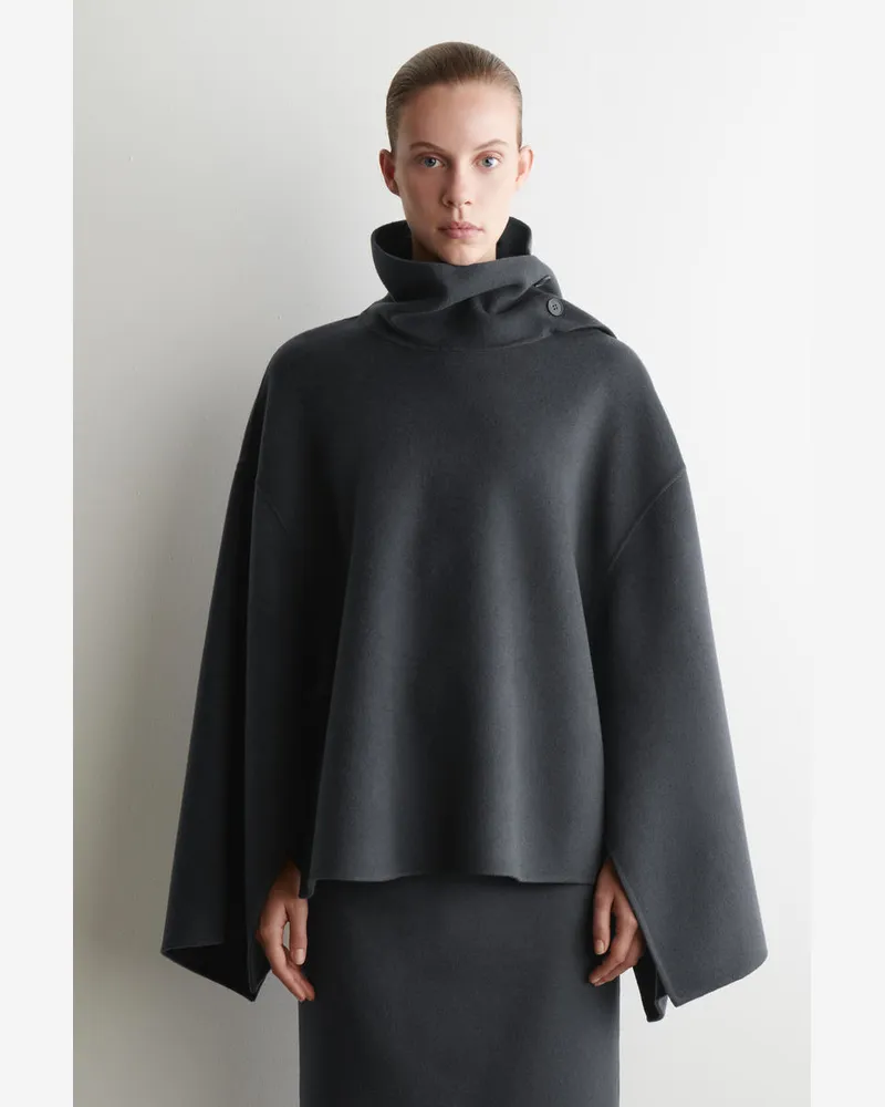 COS Cape Aus Doubleface-Wolle Grau