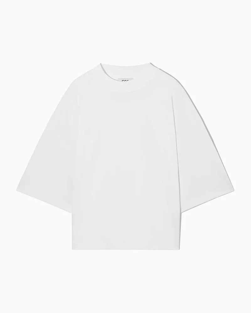 COS Voluminöses Oversized-T-Shirt Weiß
