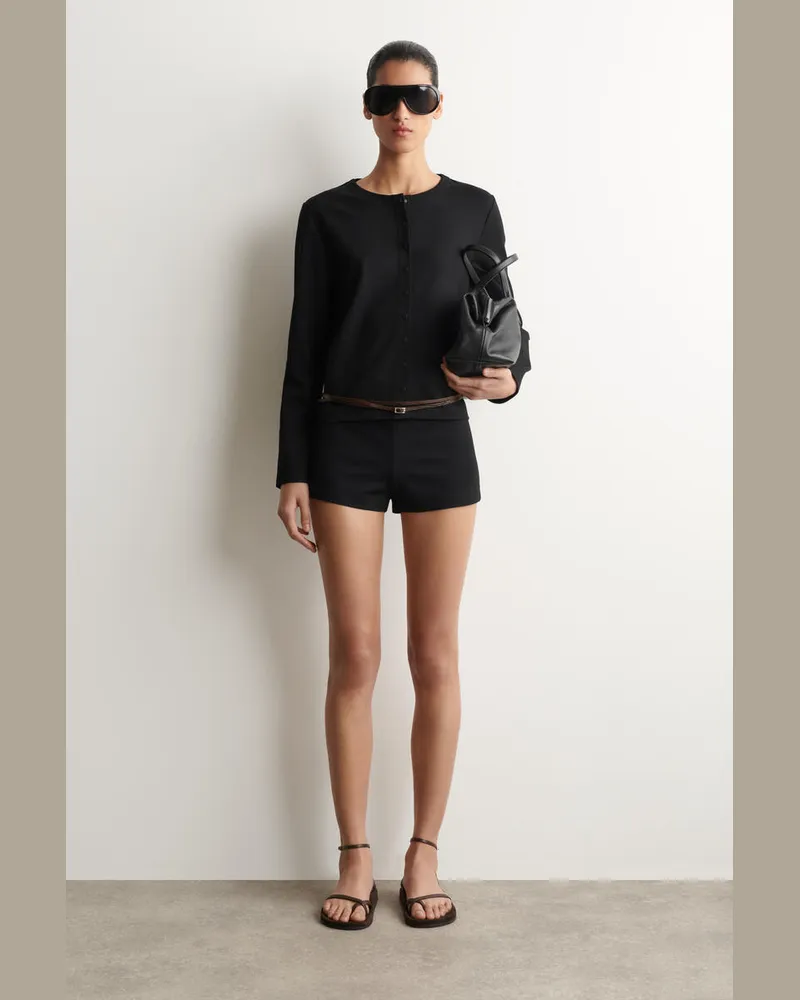 COS Minimalistische Jersey-Shorts Schwarz