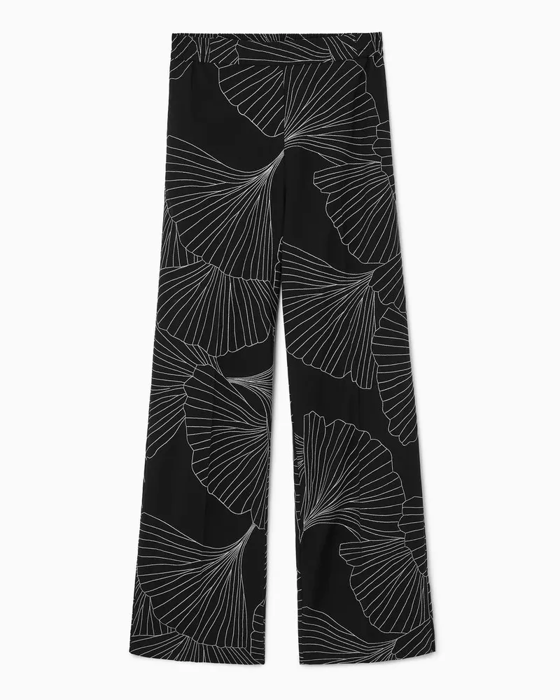 COS Bestickte Wollhose Beige