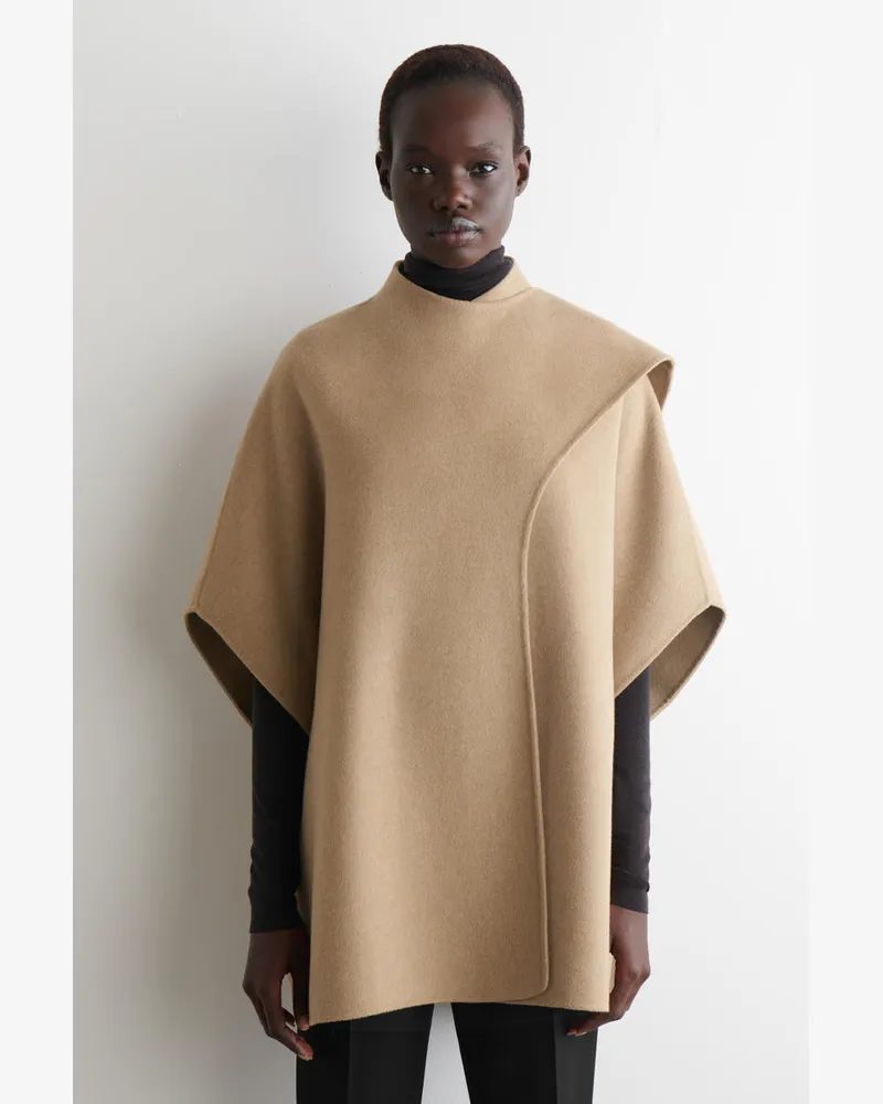 COS Schal-Cape Aus Doubleface-Wolle Beige
