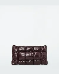 Cos Gesteppte Pillow Clutch - Leder Burgunderrot