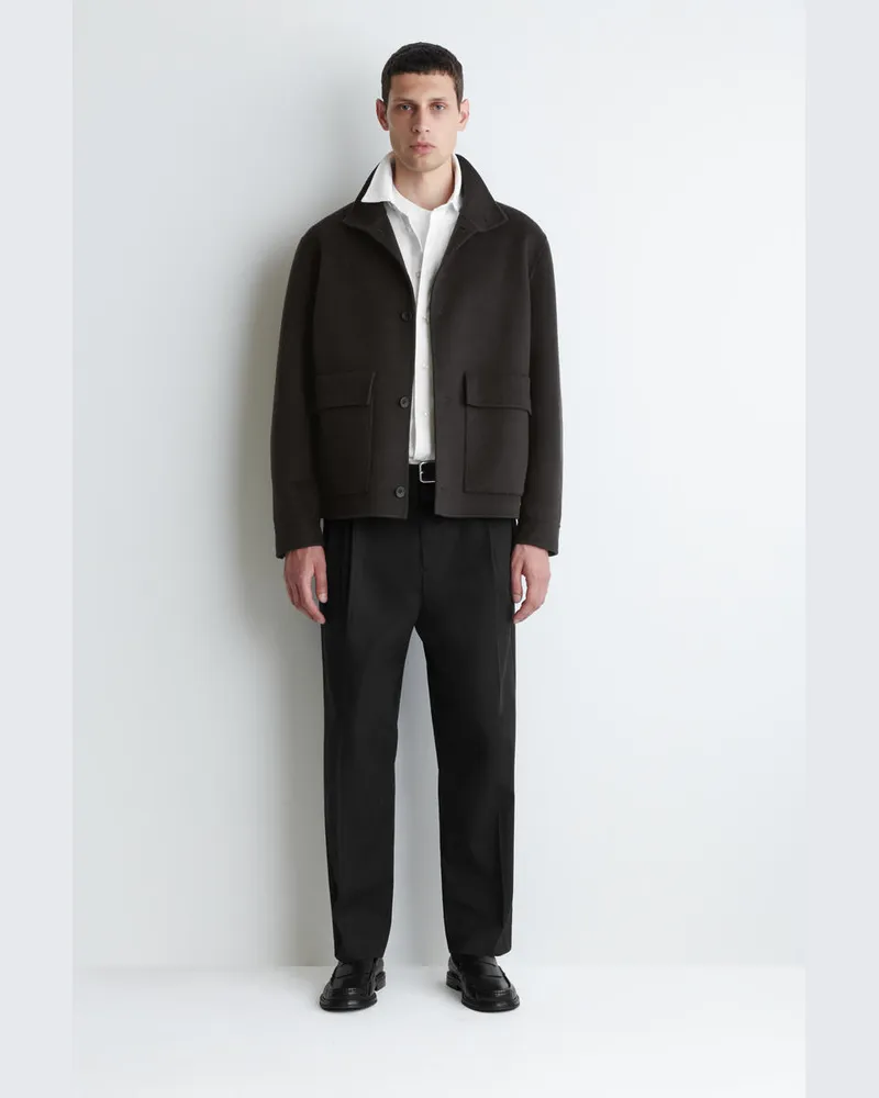 COS Hose Aus Baumwoll-Twill Mit Geradem Bein Schwarz
