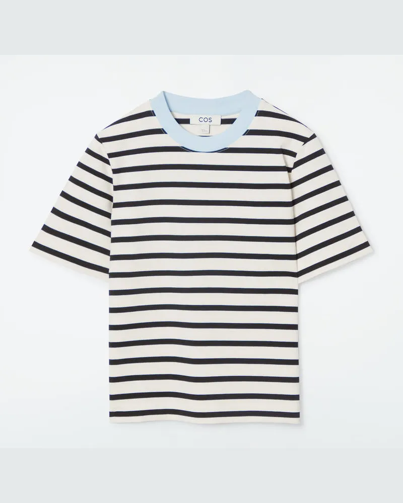 COS Schlichtes T-Shirt Mit Normaler Passform Schwarz