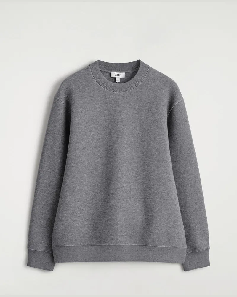 COS Sweatshirt Aus Scuba Grau