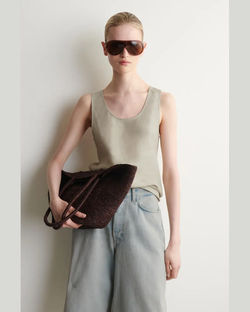 COS Tanktop Aus Leinen Beige