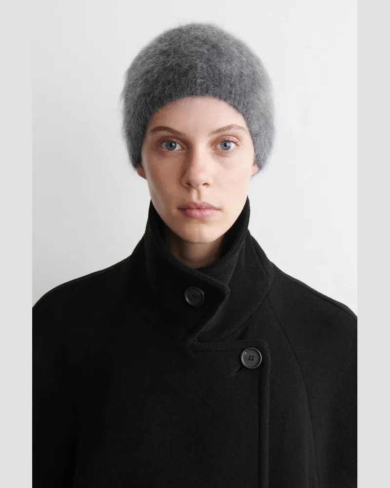 COS Beanie Aus Gebürstetem Kaschmir Grau