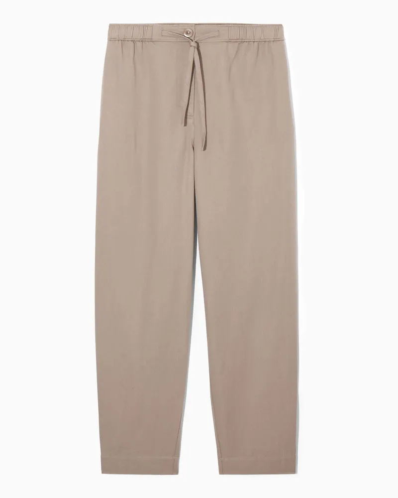 COS Hose Mit Kordelzugbund Und Barrel-Bein Beige