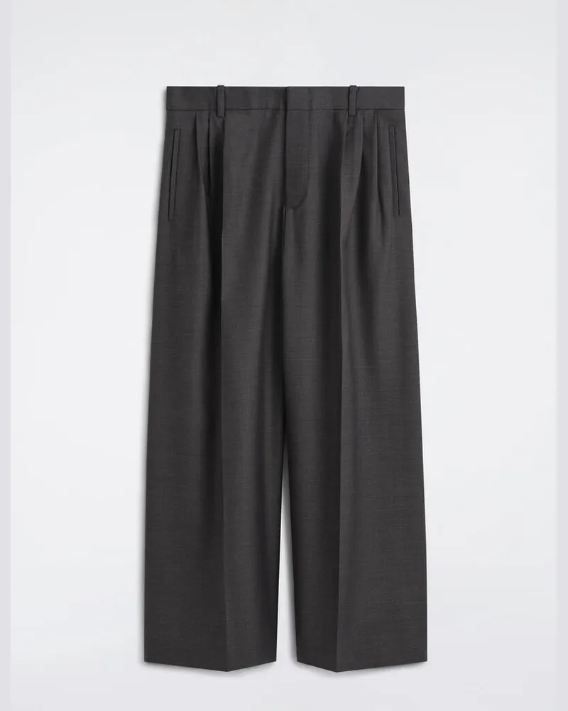 COS Lockere Hose Mit Weitem Bein Und Falten Grau