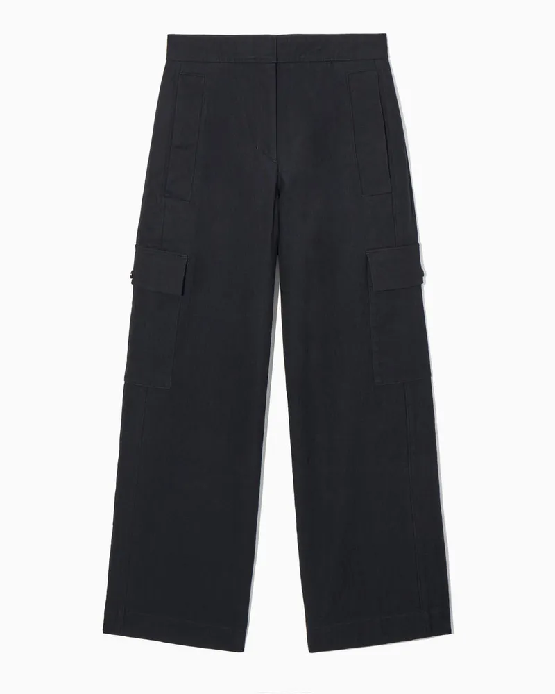 COS Cargohose Mit Weitem Bein Navyblau