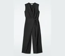 Jumpsuit Aus Leinen Mit Wickelfront