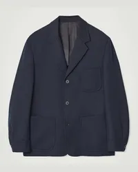 COS Unstrukturierter Twill-Blazer - Lockere Passform Navyblau