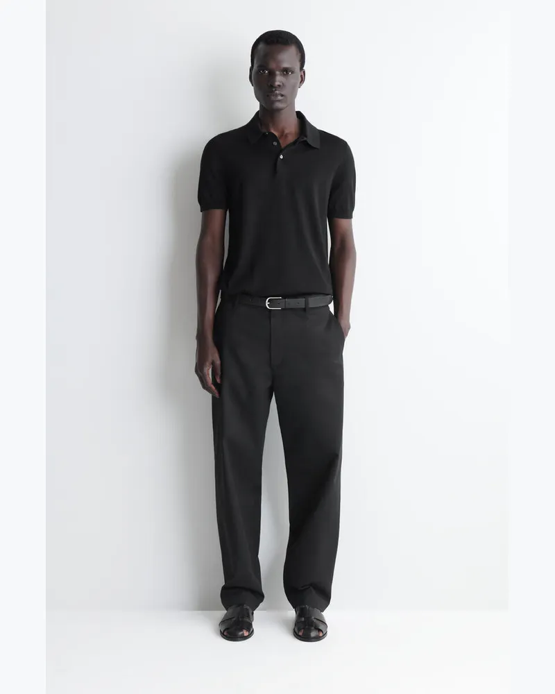 COS Chinohose Aus Baumwolle Mit Geradem Bein Schwarz