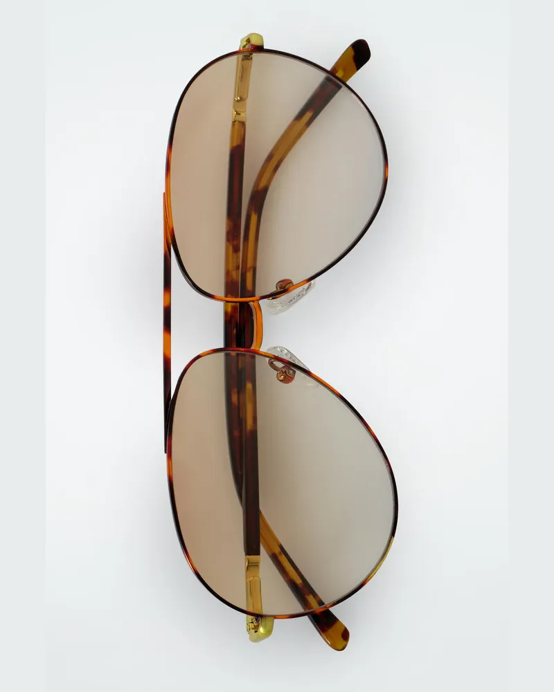 COS Pilotensonnenbrille Mit Drahtgestell Braun