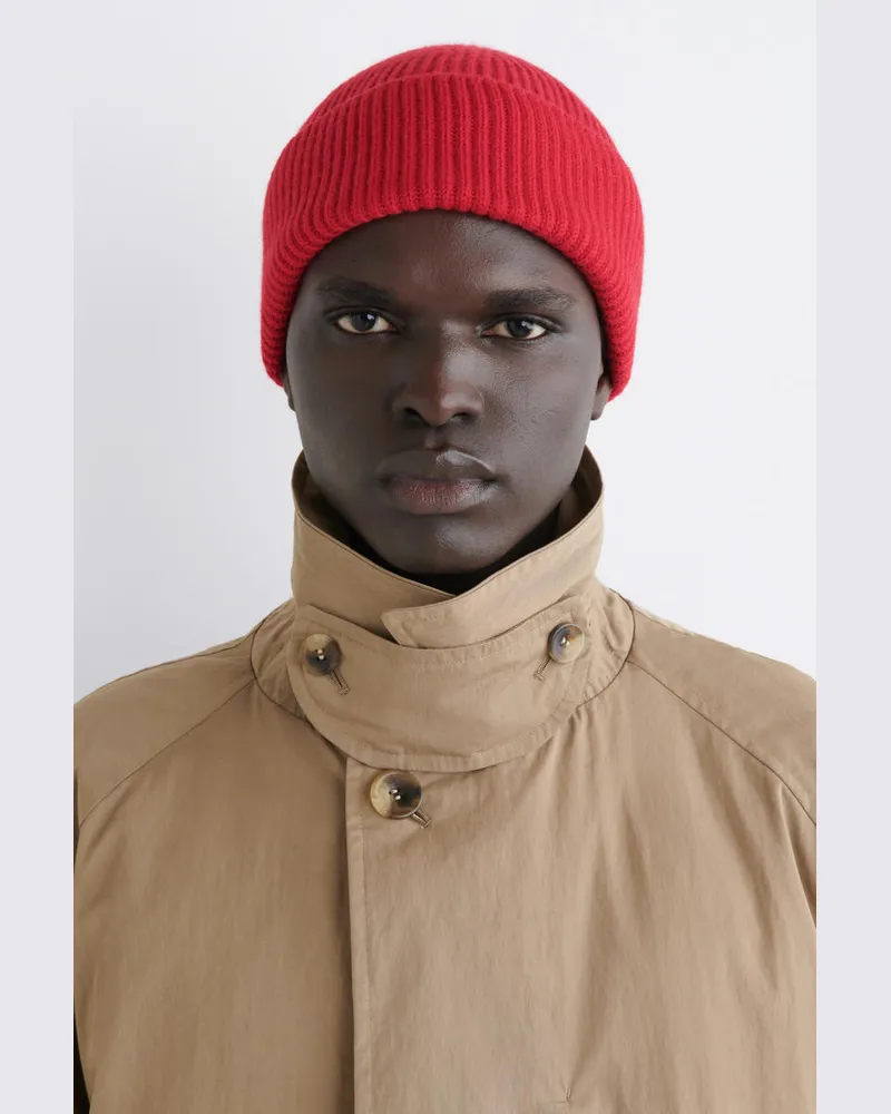 COS Gerippte Beanie Aus Wolle Rot