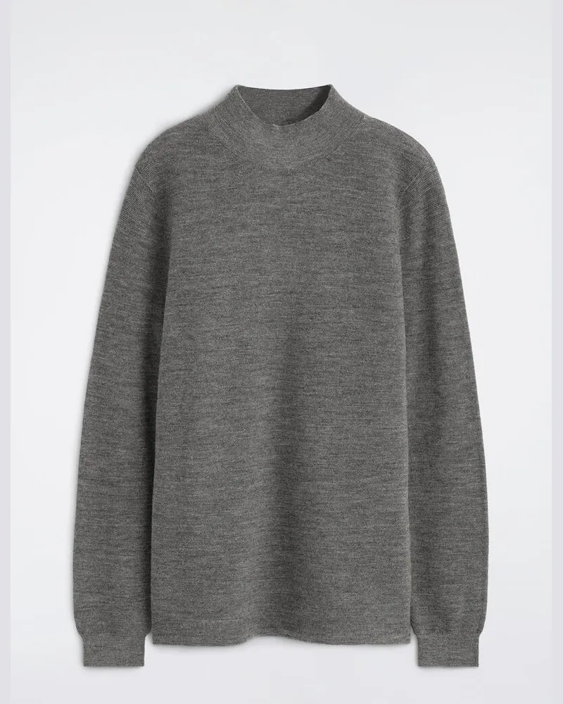 COS Wollpullover Mit Kragen Grau