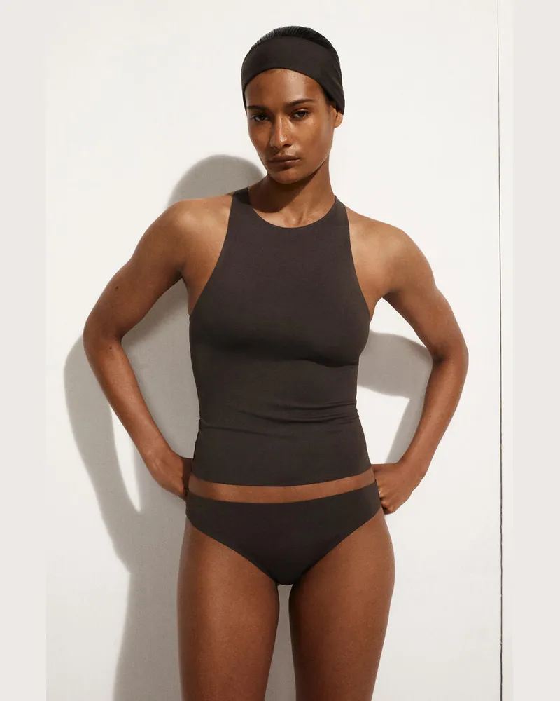 COS Klassische Bikinihose Braun