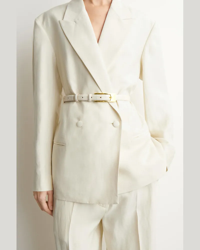 COS Ledergürtel Mit Länglicher Schnalle Weiß