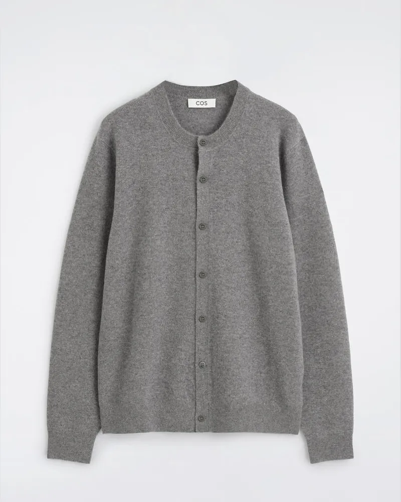 COS Strickjacke Aus Kaschmir Grau