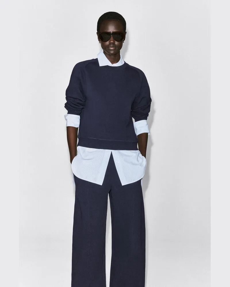 COS Sweatshirt Aus Baumwolle Blau
