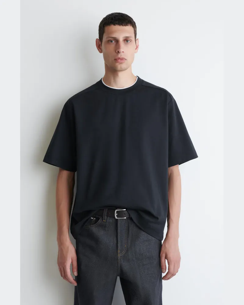 COS Oversized-T-Shirt Mit Lageneffekt Blau