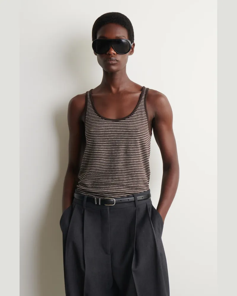 COS Tanktop Aus Leinen-Jersey Braun