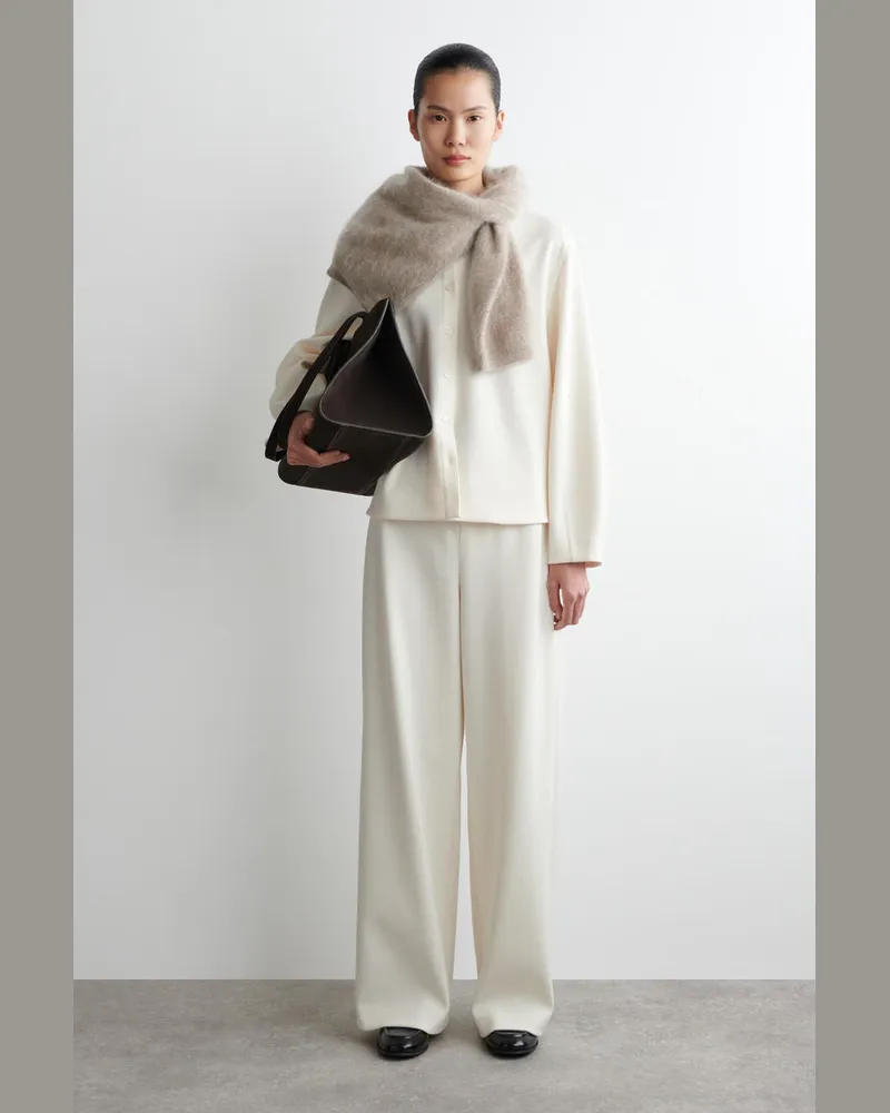 COS Cordhose Mit Weitem Bein Weiß