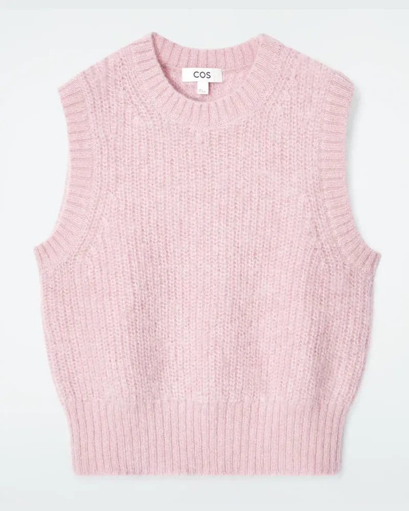 COS Strickpullunder Aus Mohair Rosa