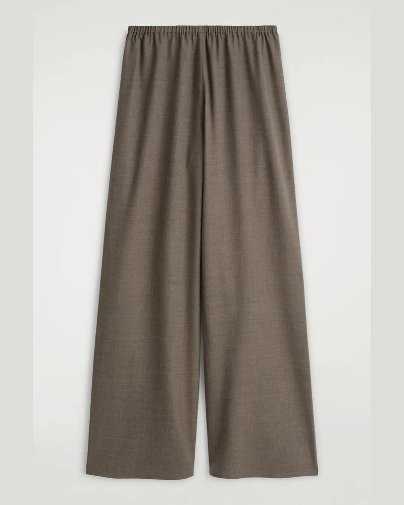 COS Hose Aus Woll-Mix Mit Weitem Bein Braun