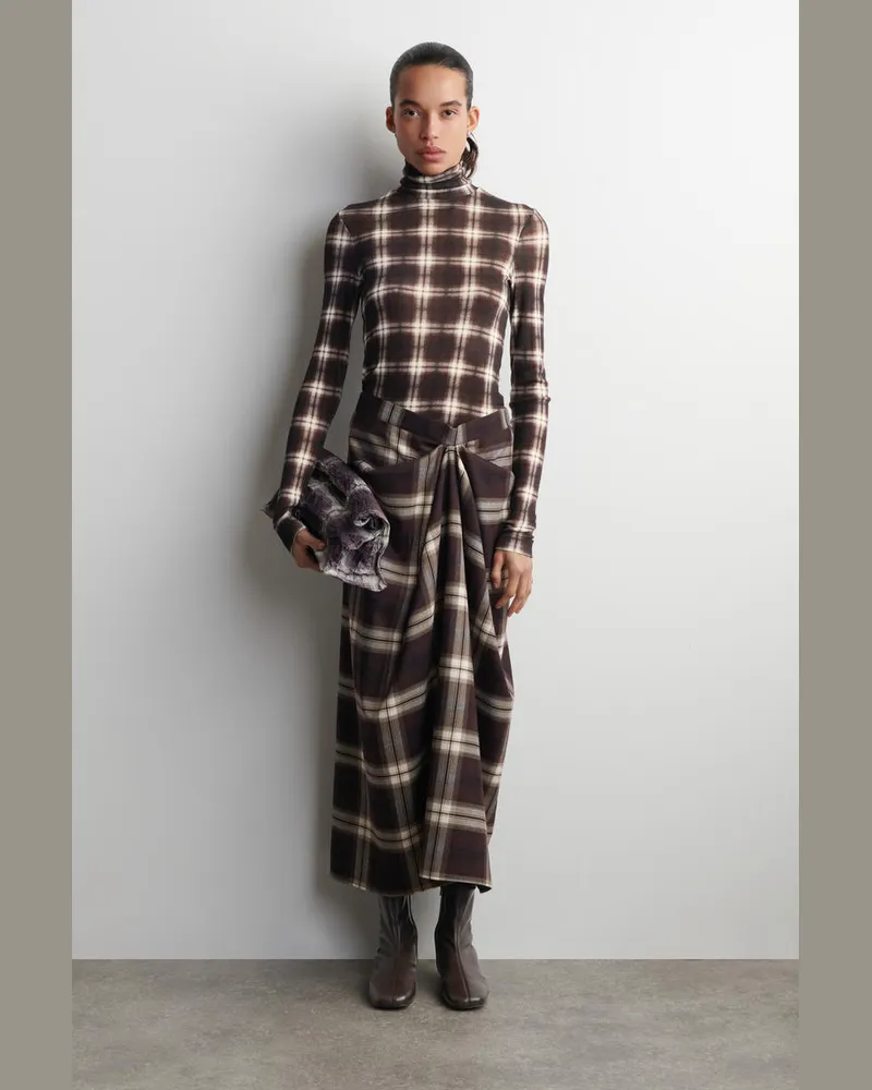 COS Sock Boots Aus Leder Braun