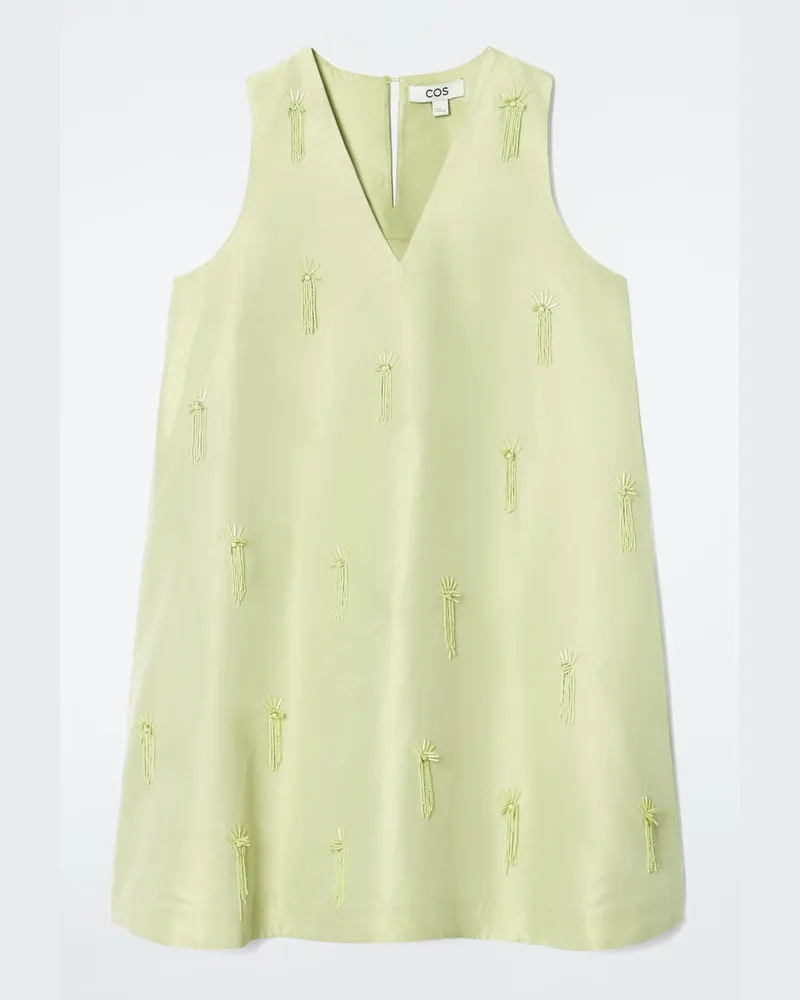COS Verziertes Etuikleid In Minilänge Grün