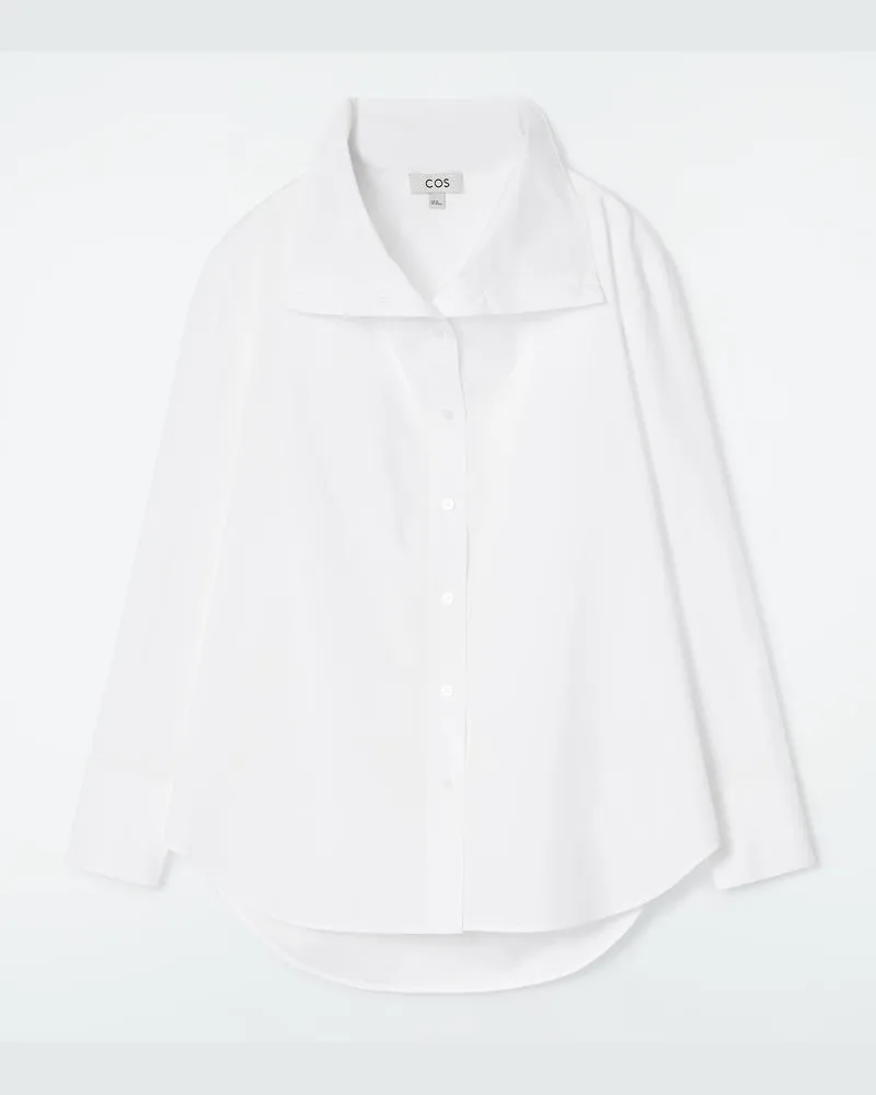 COS Hemd Mit Stehkragen Weiß