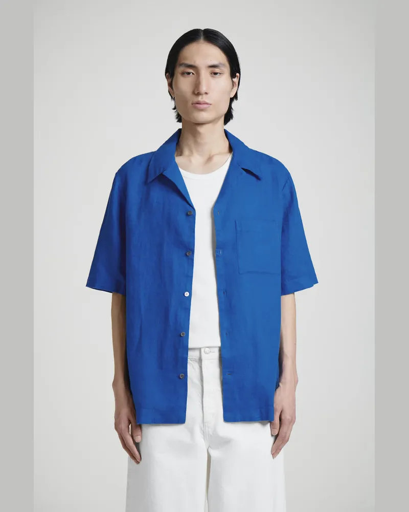 COS Hemd Mit Reverskragen Blau