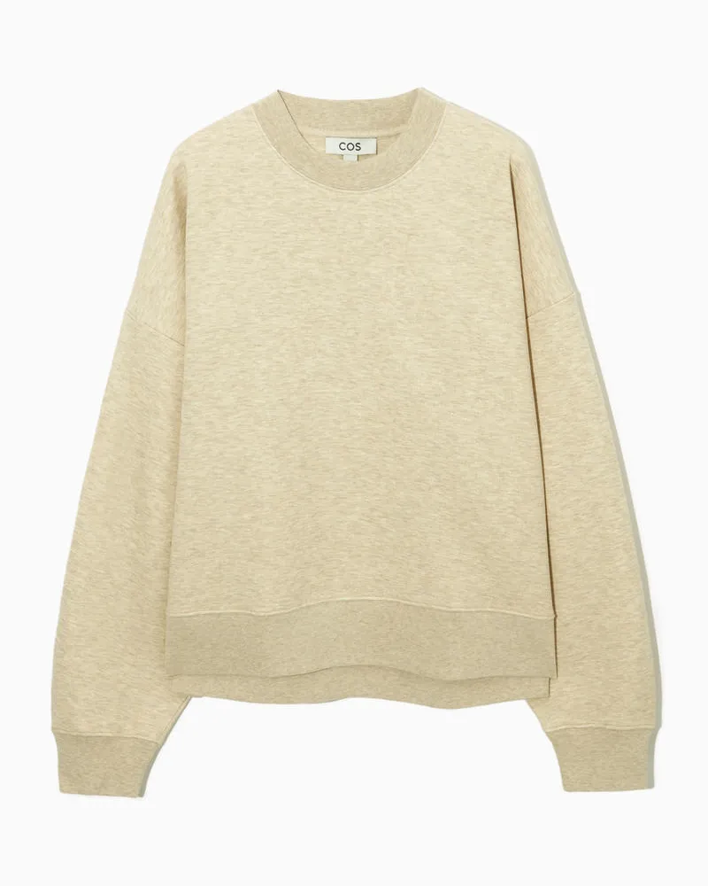 COS Oversized-Sweatshirt Aus Jersey Beige
