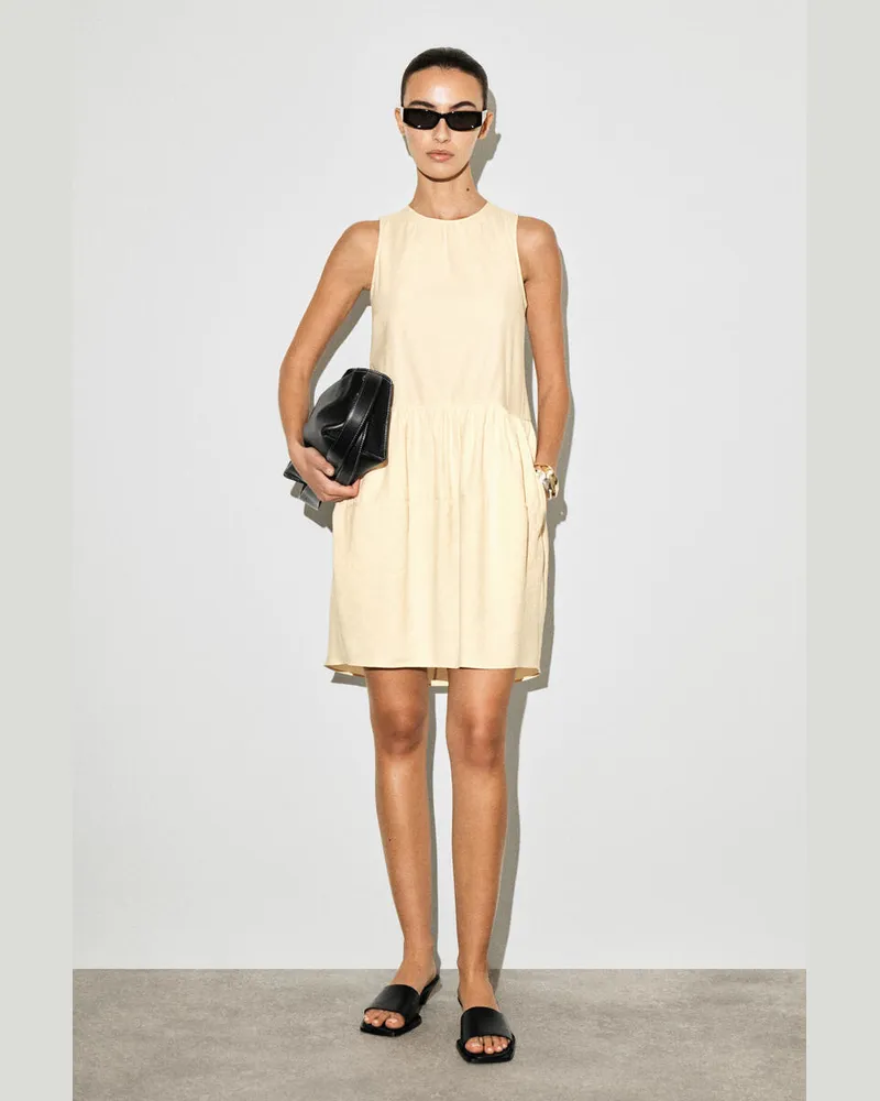 COS Minikleid Mit Raffungen Gelb