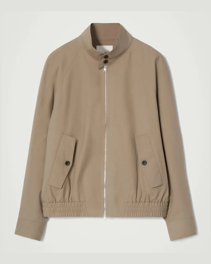 COS Wasserabweisende Harringtonjacke Beige