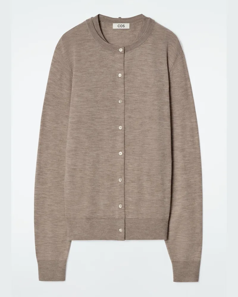 COS Mehrlagige Strickjacke Aus Feinem Kaschmir Beige