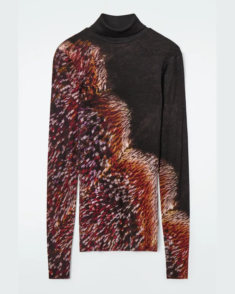 COS Rollkragenoberteil Aus Merinowolle Braun