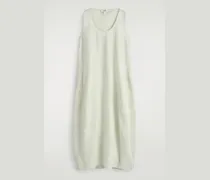 Maxikleid Aus Leinen Mit Elastischem Saum