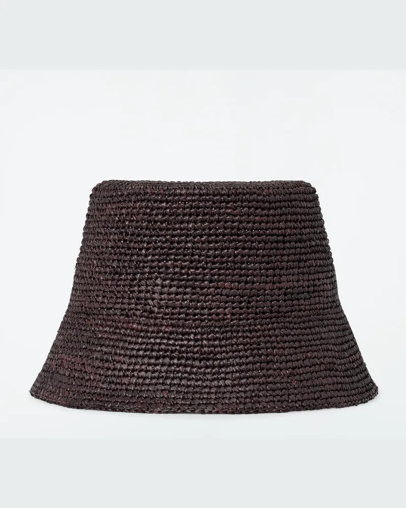 COS Fischerhut Aus Stroh Braun