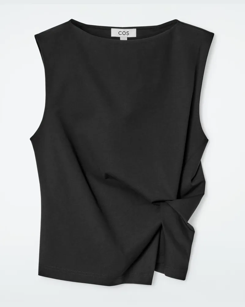 COS Top Mit Twist-Detail Blau