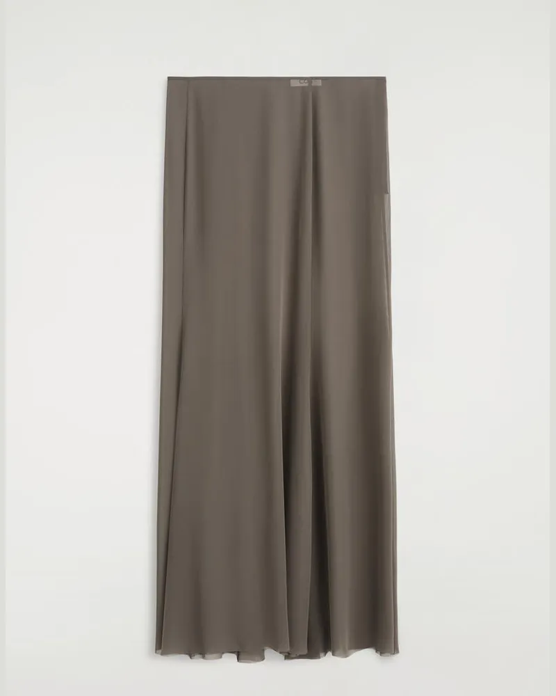 COS Transparenter Maxirock Grau