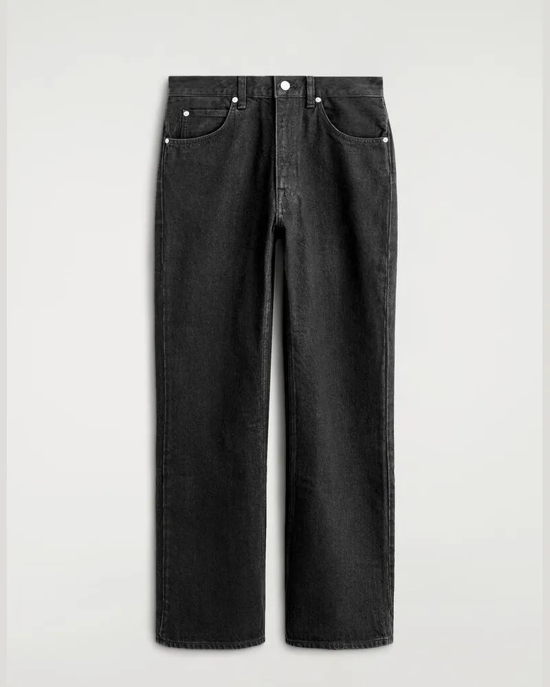 COS Verkürzte Valley Bootcut-Jeans Schwarz