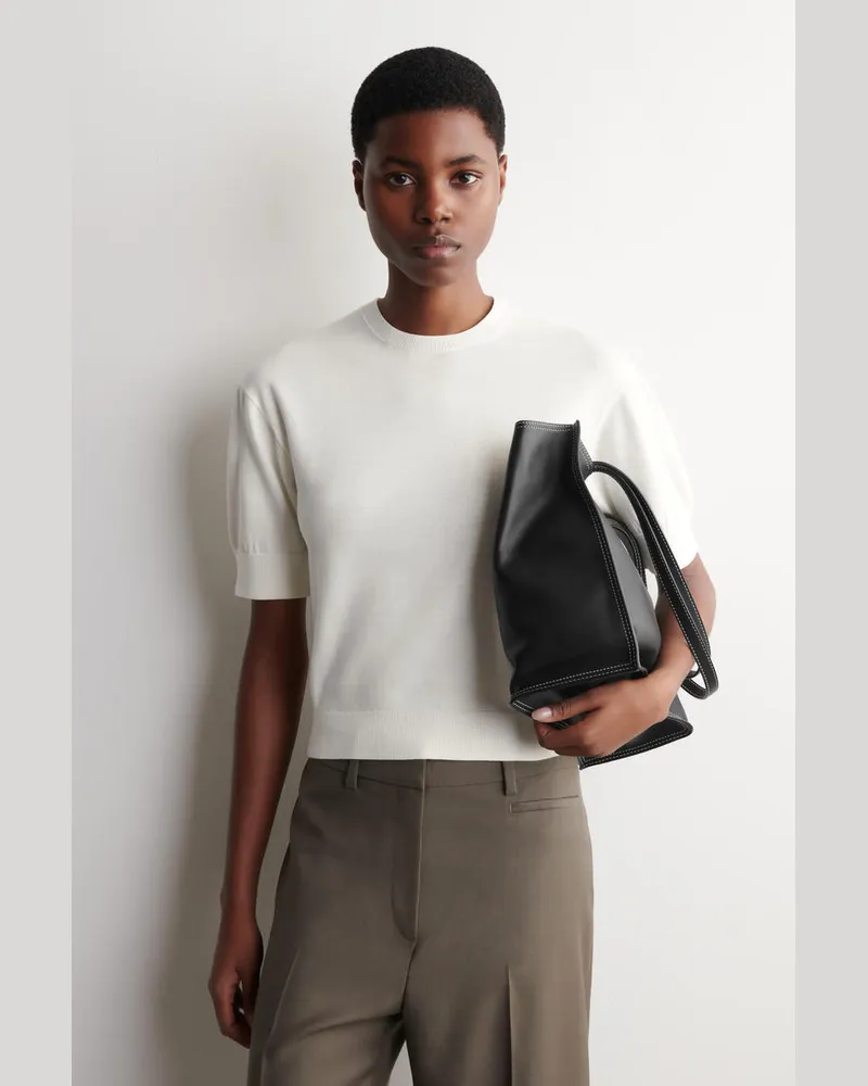 COS T-Shirt Aus Baumwolle Weiß