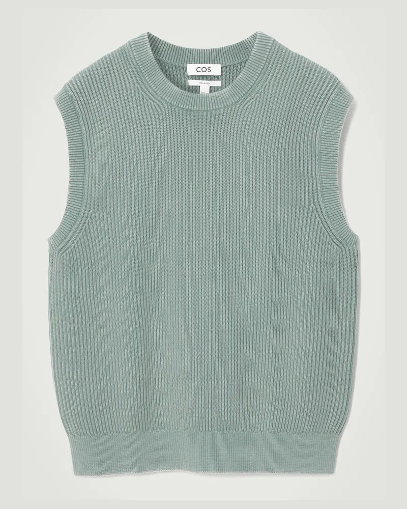 COS Strick-Pullunder Mit Acid-Waschung Grün